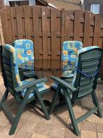 Tuinset: Glazen tafel & 4 kunststof stoelen, Ophalen