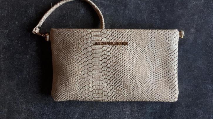Handtas van Michael Kors, Sieraden, Tassen en Uiterlijk, Tassen | Schoudertassen, Gebruikt, Overige merken, Beige, Leer, Verzenden