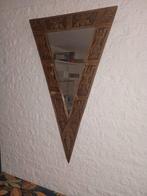 Spiegel etnisch met grote houten lijst, Ophalen, Zo goed als nieuw, Rechthoekig, Minder dan 100 cm
