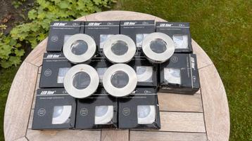 16 Led Line stalen inbouwspots armatuur rond. beschikbaar voor biedingen