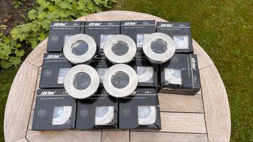 16 Led Line stalen inbouwspots armatuur rond., Huis en Inrichting, Lampen | Spots, Nieuw, Led, Ophalen of Verzenden