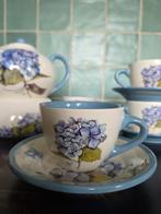 Jet ter Steege Hortensia Theeservies, Ophalen, Gebruikt, Overige stijlen, Aardewerk