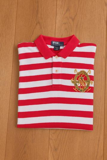 Ralph Lauren Polo Shirt Rood/Wit Gestreept – XL beschikbaar voor biedingen