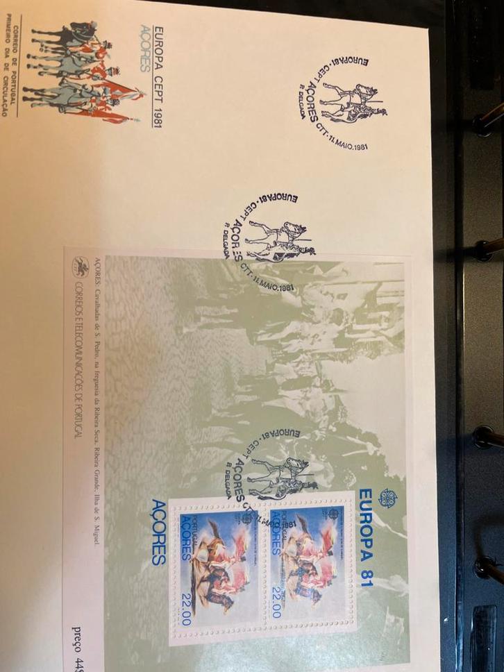 Açores Europa 1981 Postzegels Portugal FDC Madeira, Postzegels en Munten, Postzegels | Europa | Overig, Ophalen of Verzenden