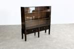 vintage vitrinekast | sideboard | jaren 50 | Zweeds, Gebruikt, Glas, 150 tot 200 cm, 25 tot 50 cm