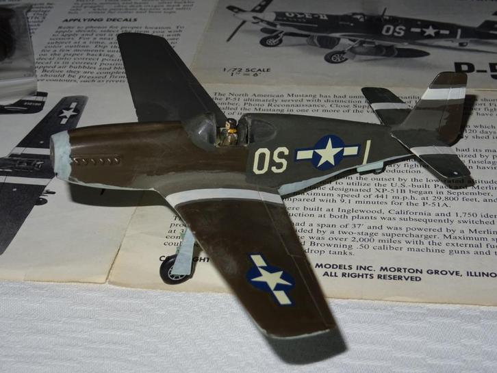 P-51B Mustang - 16 cm - Monogram, Hobby en Vrije tijd, Modelbouw | Vliegtuigen en Helikopters, Vliegtuig, 1:72 tot 1:144, Overige merken