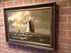 Schilderij, tjalken op het IJsselmeer., Antiek en Kunst, Ophalen