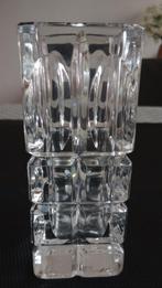 Handgeslepen loodkristal vierkante vaas, Beyer & Co Germany, Ophalen of Verzenden