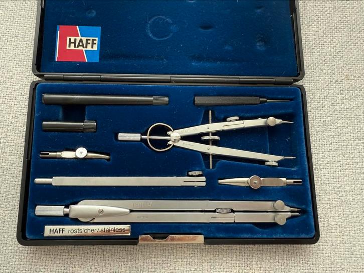 Passerset Haff PT2C Passer Made in West Germany, Hobby en Vrije tijd, Tekenen, Zo goed als nieuw, Overige typen, Ophalen of Verzenden