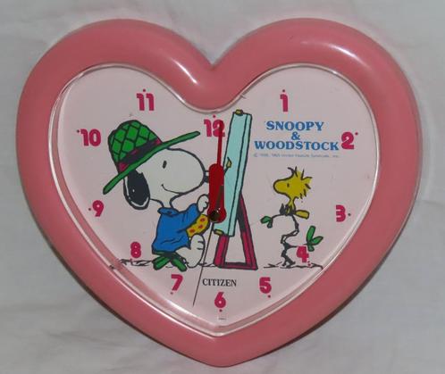 Snoopy / Peanuts / Charlie Brown wandklok CITIZEN Japan, Verzamelen, Stripfiguren, Zo goed als nieuw, Gebruiksvoorwerp, Snoopy