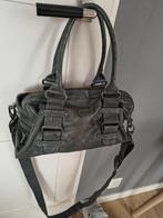 Mooie groene stoeren lederen tas  leer, Ophalen of Verzenden, Zo goed als nieuw, Groen, Handtas