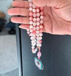 Mala Ketting Natuursteen Handgemaakt, Nieuw, Ophalen of Verzenden, Steen of Mineraal, Roze