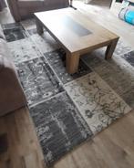 Carpet Grijs  - Mooi vloerkleed met verschillende  printen, Ophalen, Grijs, 150 tot 200 cm, Vierkant
