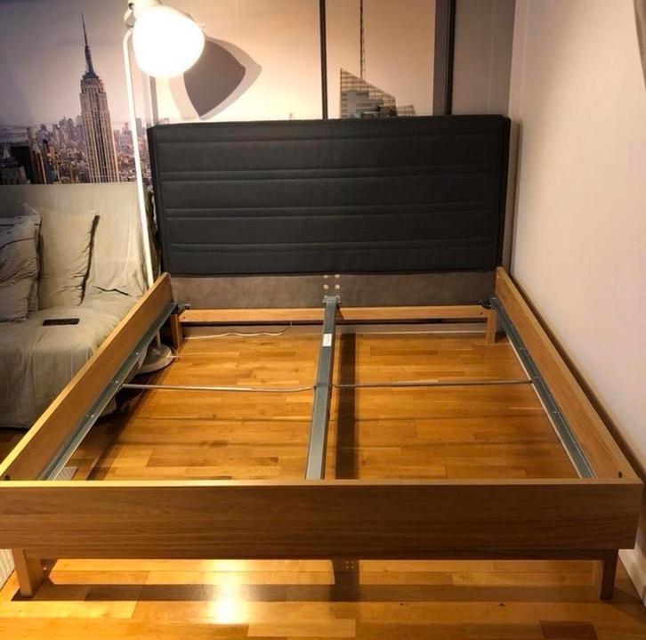 Ikea Oppland Bed frame & Emma Matras 160x200 cm, Huis en Inrichting, Slaapkamer | Bedden, Zo goed als nieuw, Tweepersoons, 160 cm