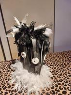 Mooie zwart wit handgemaakte foam hoed met verlichting, Verzenden, Gedragen, Carnaval, Accessoires