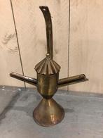 19de eeuwse dubbele snotneus olielampje, Ophalen of Verzenden