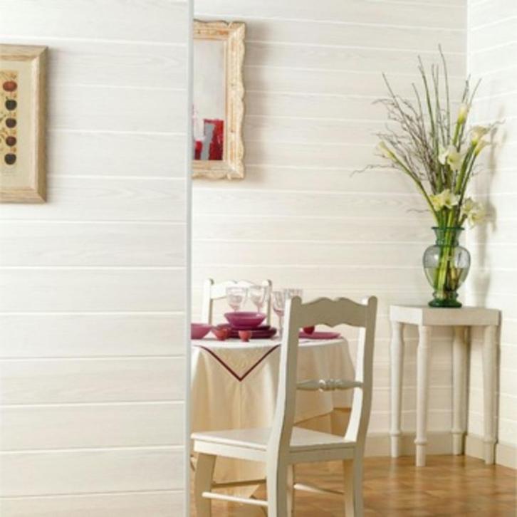 Grosfillex paneel PVC Country bois blanchi 8 mm 3,9 m², Huis en Inrichting, Stoffering | Vloerbedekking, Nieuw, Laminaat, minder dan 10 m²