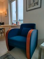 Art Deco Fauteuil Gino Lenson, Gebruikt, 75 tot 100 cm, Ophalen of Verzenden, Stof