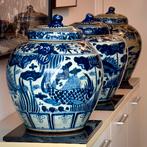 Drie Chinese Gemberpotten XXL., Huis en Inrichting, Ophalen, Overige kleuren, Aardewerk of Porselein, Zo goed als nieuw