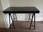 Bar- bureautafels zwart hout, Ophalen, Gebruikt, 100 tot 150 cm, 25 tot 50 cm