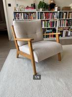 Sav & Økse fauteuil eik, bormio vanilla cream, scandinavisch, Huis en Inrichting, Fauteuils, Hout, Ophalen of Verzenden, Zo goed als nieuw