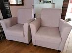 Twee roze fauteuils, Ophalen, Gebruikt, 75 tot 100 cm, Stof