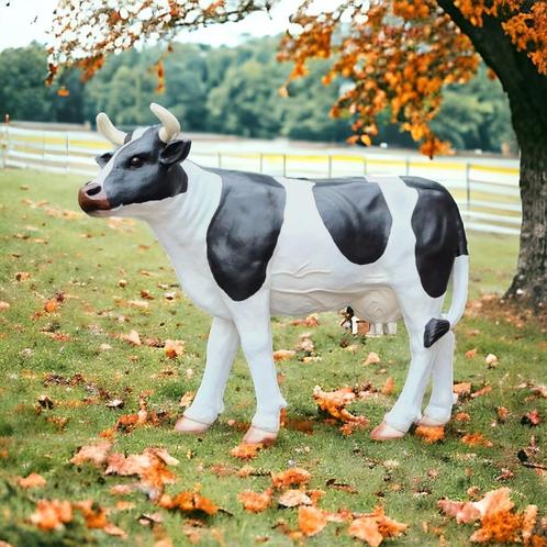 Beeld koe polyester tuinbeelden dieren, kunst ezel, geiten, Tuin en Terras, Tuinbeelden, Nieuw, Dierenbeeld, Kunststof, Ophalen of Verzenden