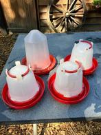 Plastic waterbakken en voerbak voor kippen en kuikens, Dieren en Toebehoren, Pluimvee | Toebehoren, Ophalen, Gebruikt, Drinken en Voederen
