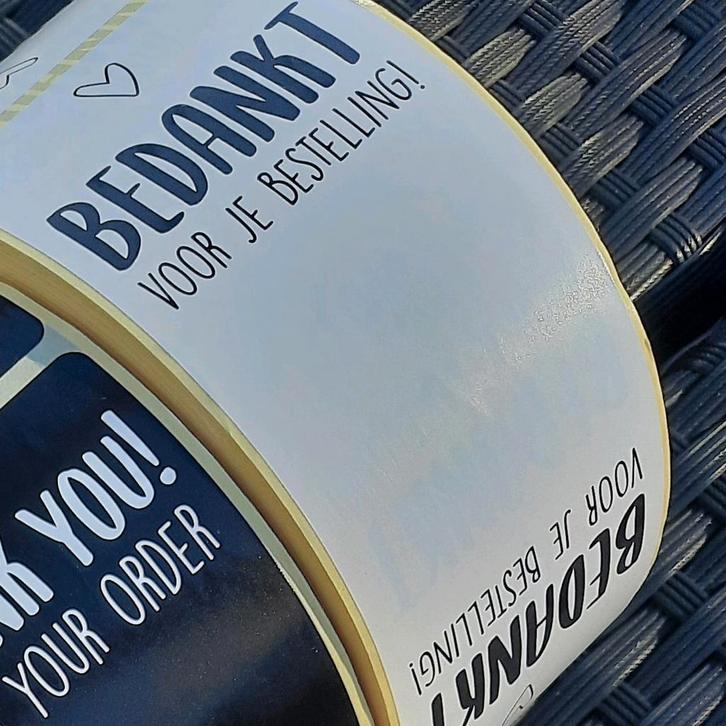 Sluitstickers bedankt voor je bestelling wensetiketten hart, Hobby en Vrije tijd, Stickers en Plaatjes, Nieuw, Meerdere stickers