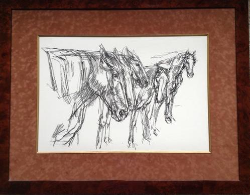 Prachtige Vaarzon-Morel, Antiek en Kunst, Kunst | Tekeningen en Foto's, Ophalen of Verzenden