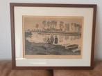 gravure F. Meaulle Emile Claus Le bateau qui passe 1883, Ophalen