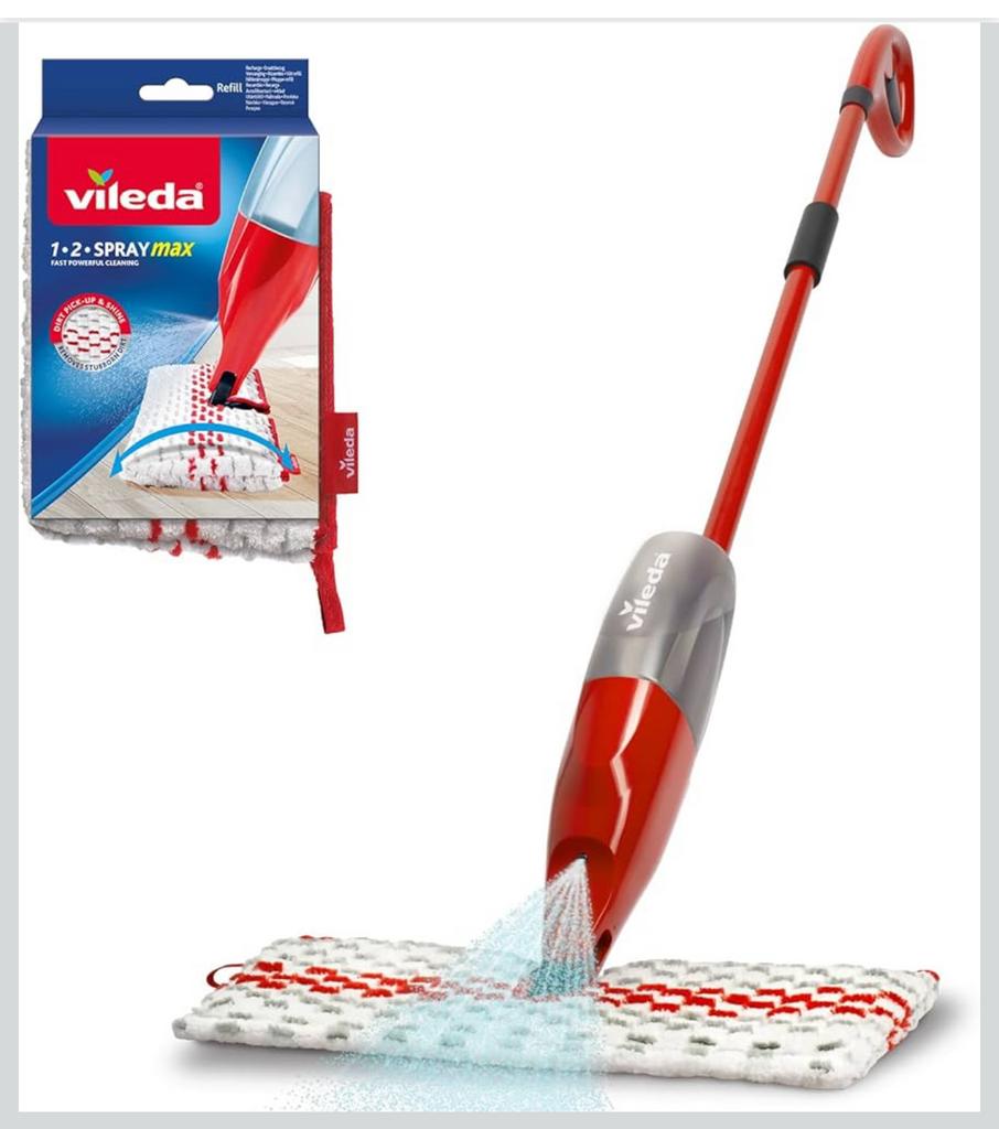 Vileda 1-2-Spray Max Vloerreiniger, Ophalen of Verzenden, Mop of Dweil