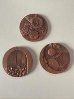 Prachtige grote bronzen Medailles 85gr/st, Ophalen of Verzenden, Brons, Buitenland