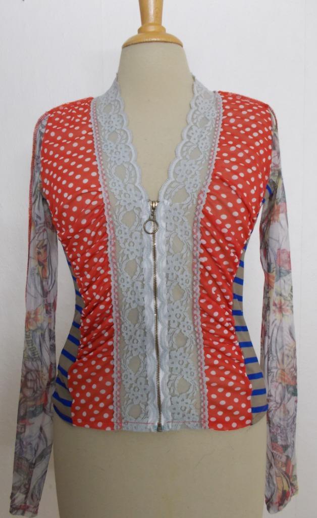 Apart stretch top/vestje van dure Franse merk WooXoom! M, Kleding | Dames, Tops, Zo goed als nieuw, Maat 38/40 (M), Grijs, Lange mouw