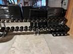 Dumbells 4-38 kg incl 2 dumbell rekken gewichten, Sport en Fitness, Fitnessmaterialen, Ophalen, Dumbbell, Gebruikt, Nvt