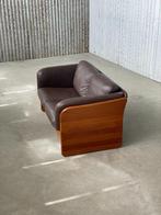 Vintage 2-Zits Leren Bank van Mikael Laursen – Jaren '60, Antiek en Kunst, Antiek | Meubels | Stoelen en Banken, Ophalen