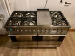 Luxe 120cm Boretti fornuis! 7 pitten en 2 ovens - RVS, Gebruikt, Ophalen of Verzenden, Gas, Vrijstaand