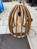 Houten hanglamp, Huis en Inrichting, Lampen | Hanglampen, Ophalen, Zo goed als nieuw, Minder dan 50 cm