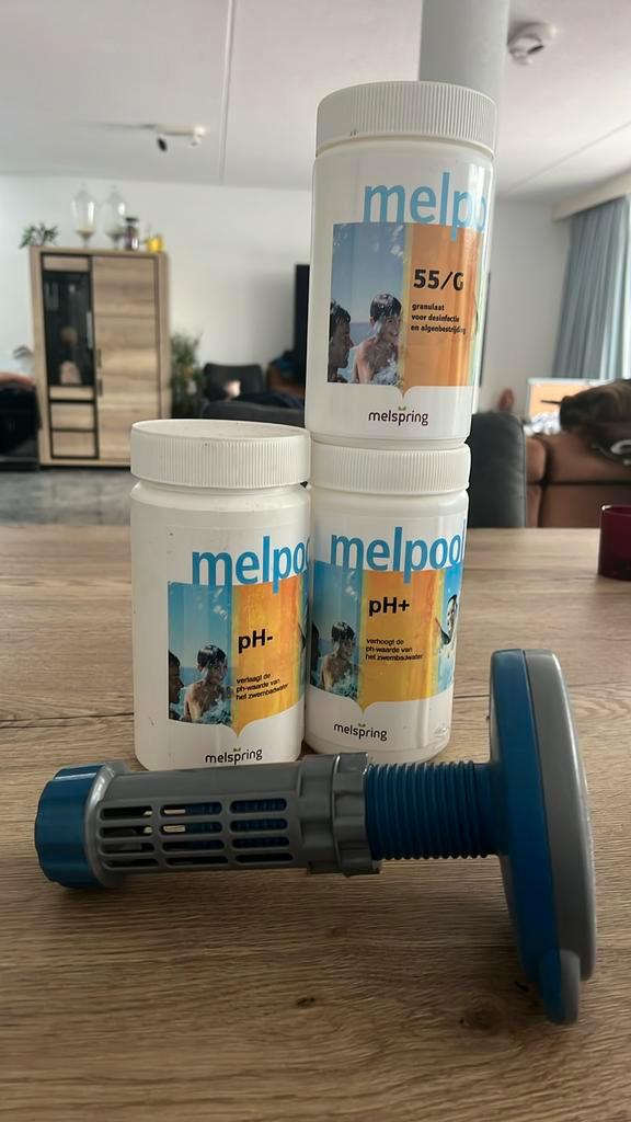 Zwembad onderhoudsset – pH regelaar & chloorgranulaat, Tuin en Terras, Zwembad-toebehoren, Gebruikt, Reinigingsmiddel, Ophalen of Verzenden