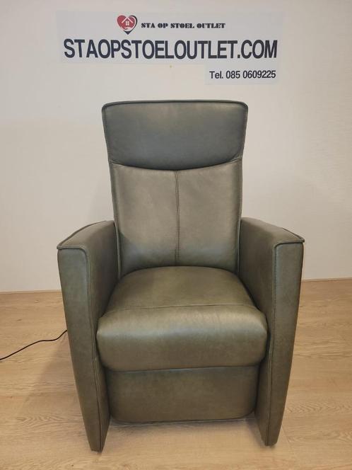 Meubelzorg Lens Luxe uitvoering Mosgroen Leder nieuw, Huis en Inrichting, Fauteuils, Zo goed als nieuw, Leer, Minder dan 50 cm