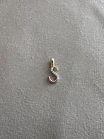 14 karaat gouden alfabet/letter hanger met diamant 0,03ct, Sieraden, Tassen en Uiterlijk, Kettinghangers, Ophalen of Verzenden