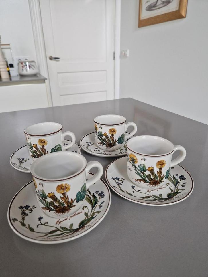 4 koppen met schotels Villeroy en Boch Botanica, Huis en Inrichting, Keuken | Servies, Ophalen of Verzenden
