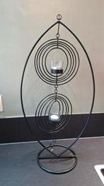 3 Zwarte Draadstalen Waxinelichthouders - Set of Los, Gebruikt, 50 tot 75 cm, Zwart, Ophalen of Verzenden