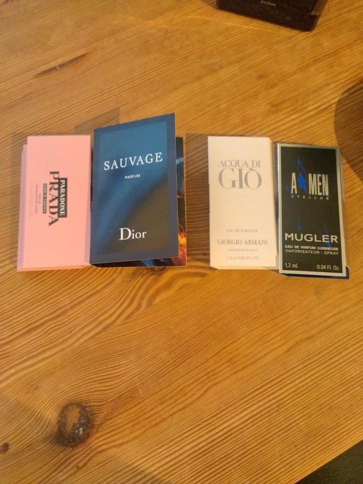 Nieuwe Prada, Dior, Armani & Mugler Samples, Sieraden, Tassen en Uiterlijk, Uiterlijk | Parfum, Nieuw, Ophalen of Verzenden