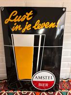 Leuk emaille Amstel bord 40x60 cm, Ophalen of Verzenden, Zo goed als nieuw, Reclamebord