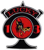 Lucky 13 Wolf Ace stoffen opstrijk patch embleem #7, Verzenden, Nieuw, Overige typen