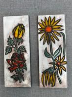 Ruscha Keramik Wanddecoratie jaren 60 - Bloemen Reliëf, Antiek en Kunst, Antiek | Wandborden en Tegels, Ophalen of Verzenden