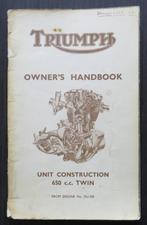 Triumph Owner's Handbook Unit 650 cc Twin - 1963, Verzenden, Triumph