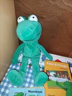 Kikker knuffel Max Velthuijs + dvd + stoffen boekje, Ophalen of Verzenden