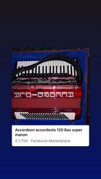 Accordeon accordeola manon 120 bas, Muziek en Instrumenten, Accordeons, Ophalen of Verzenden, Zo goed als nieuw
